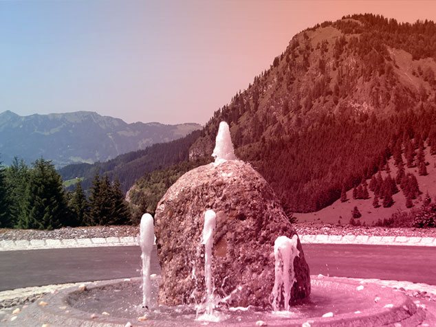 Berghotel Oberjoch Springbrunnen